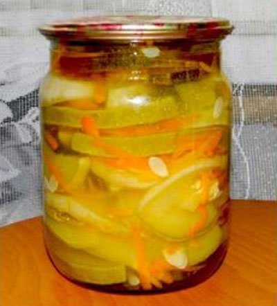 Мариновані кабачки з яблуками і морквою на зиму – оригінальний рецепт заготовки і маринаду.