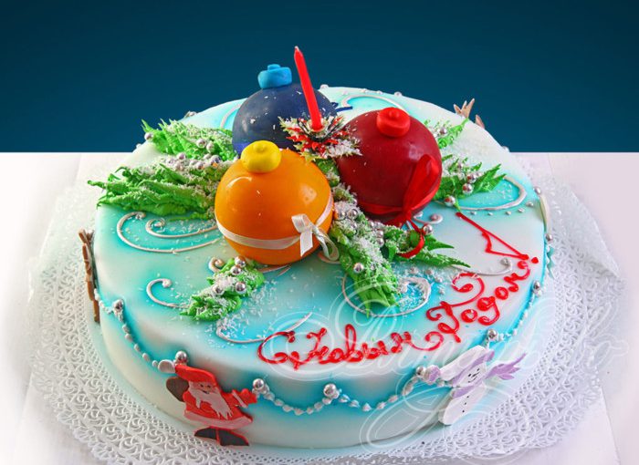 Новорічний торт з кулями і торт Ялинкова куля – смачний та красивий