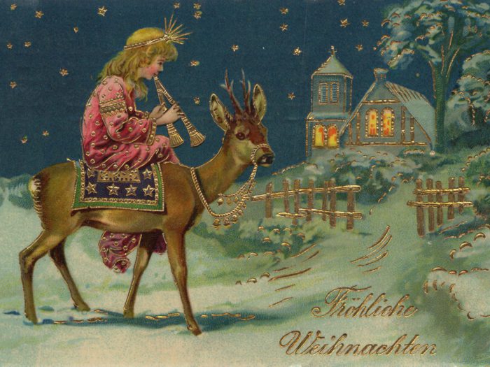 Цікава ретро-картинка з Різдвом Христовим німецькою мовою