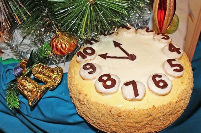 Торт Новорічний годинник - прості рецепти та ідеї оформлення