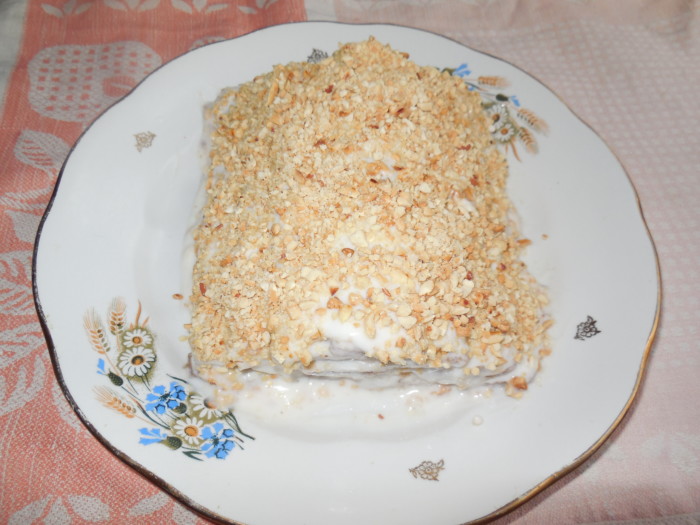 Торт Монастирська хата зі сметанним кремом без випічки