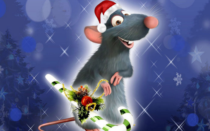 Новорічні шпалери рік Щура 2020 на робочий стіл з щурами, мишами, пацюками - картинки-заставки, шпалери на телефон в хорошій якості