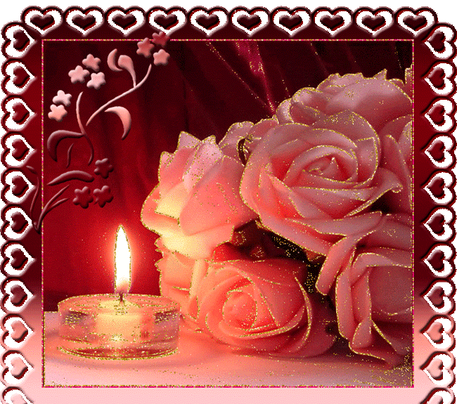 Анімаційні листівки на Ювілей народження з букетом троянд без тексту поздоровлення