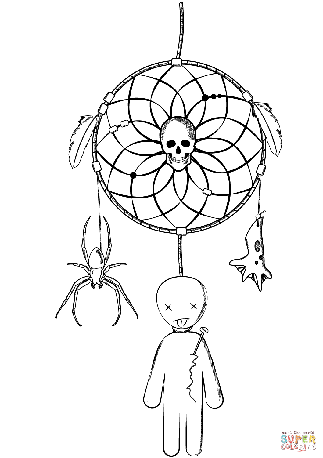 Розмальовки - павуки на Хеллоуїн