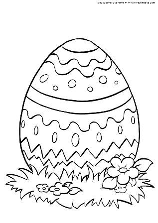 Великодні картинки-розмальовки з яйцями для дітей