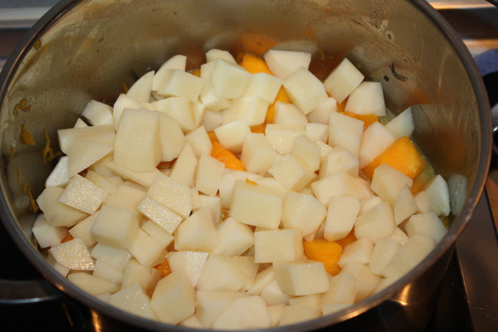 Картопля з гарбузом для супу-пюре