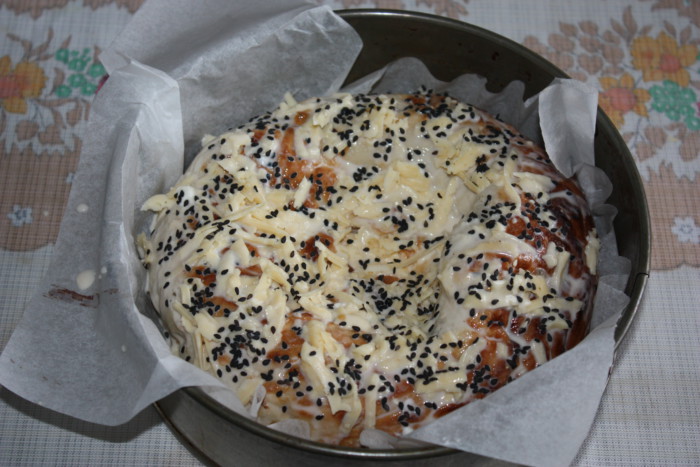 Гарячі бутерброди з сиром з узбецької коржі
