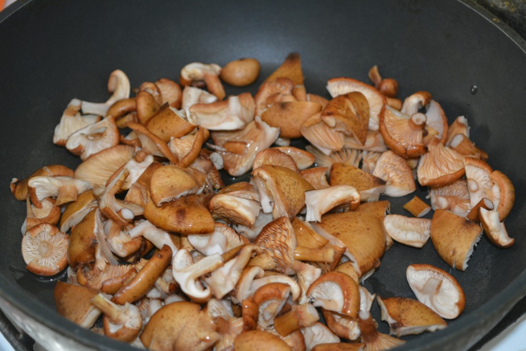 Свинина з грибами і овочами